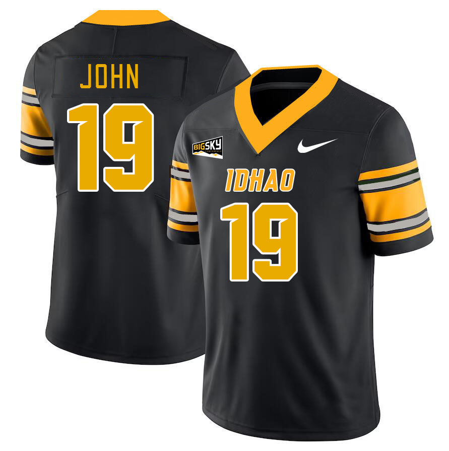 Men-Youth #19 Hayden John Idaho Vandals 2023 College Football Jerseys Stitched Sale-Black